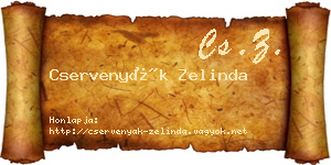 Cservenyák Zelinda névjegykártya